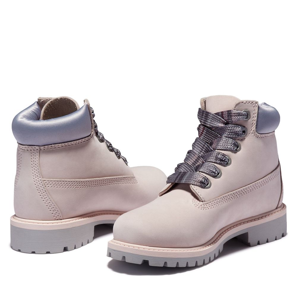 Timberland 6-Inch Μποτακια Παιδικα Ροζ - Junior Premium Waterproof - Greece 1894502-NL